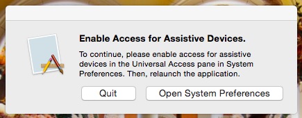 Enable Access for Assistive Devices.