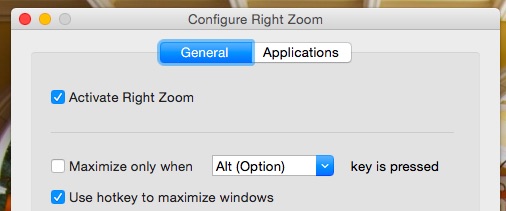 Configure Right Zoom